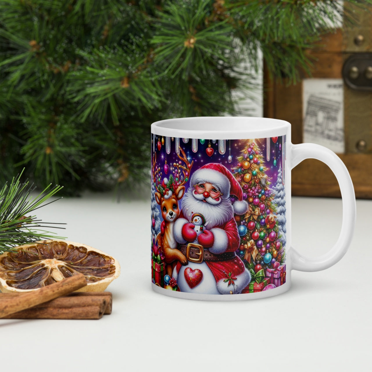 Cana ceramica Craciun 330 ml (11 oz) , design festiv, rezistenta