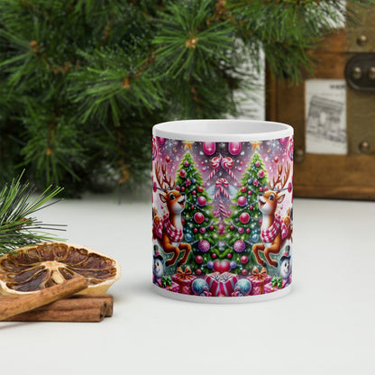 Cana ceramica Craciun 330 ml (11 oz) , design festiv, rezistenta