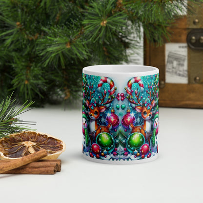 Cana ceramica Craciun 330 ml (11 oz) , design festiv, rezistenta