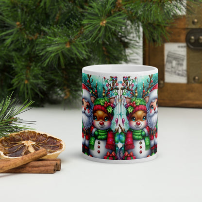 Cana ceramica Craciun 330 ml (11 oz) , design festiv, rezistenta