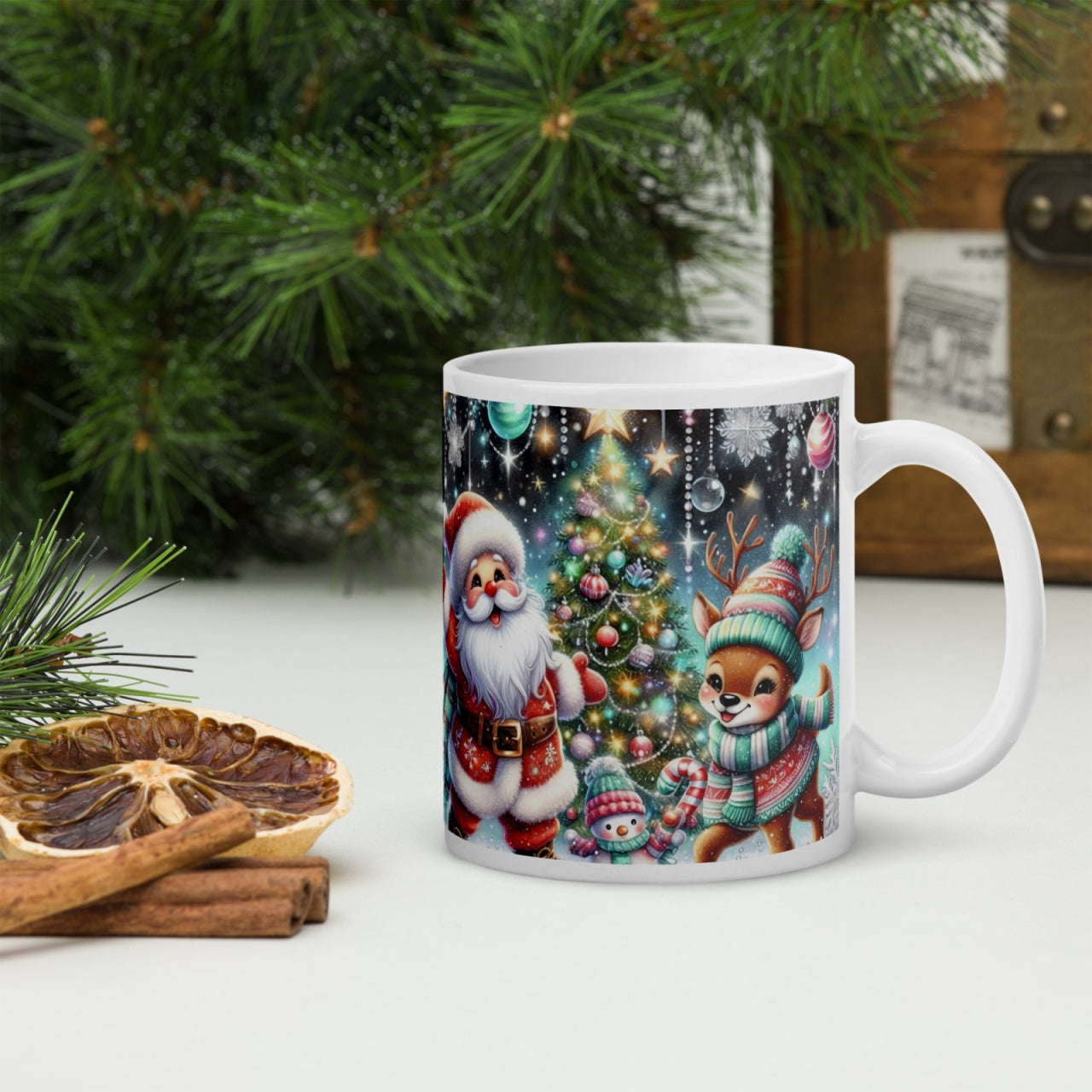 Cana ceramica Craciun 330 ml (11 oz) , design festiv, rezistenta