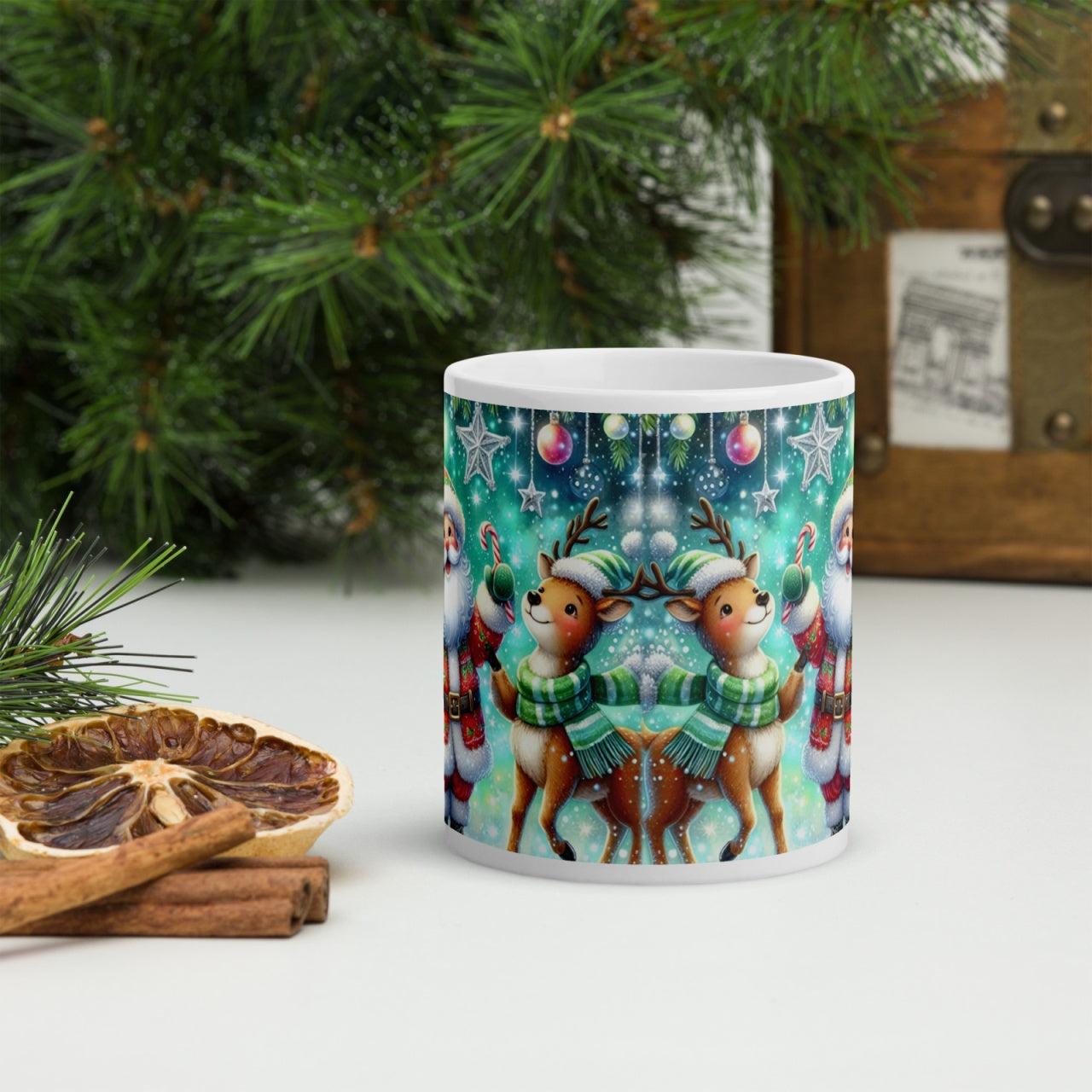 Cana ceramica Craciun 330 ml (11 oz) , design festiv, rezistenta