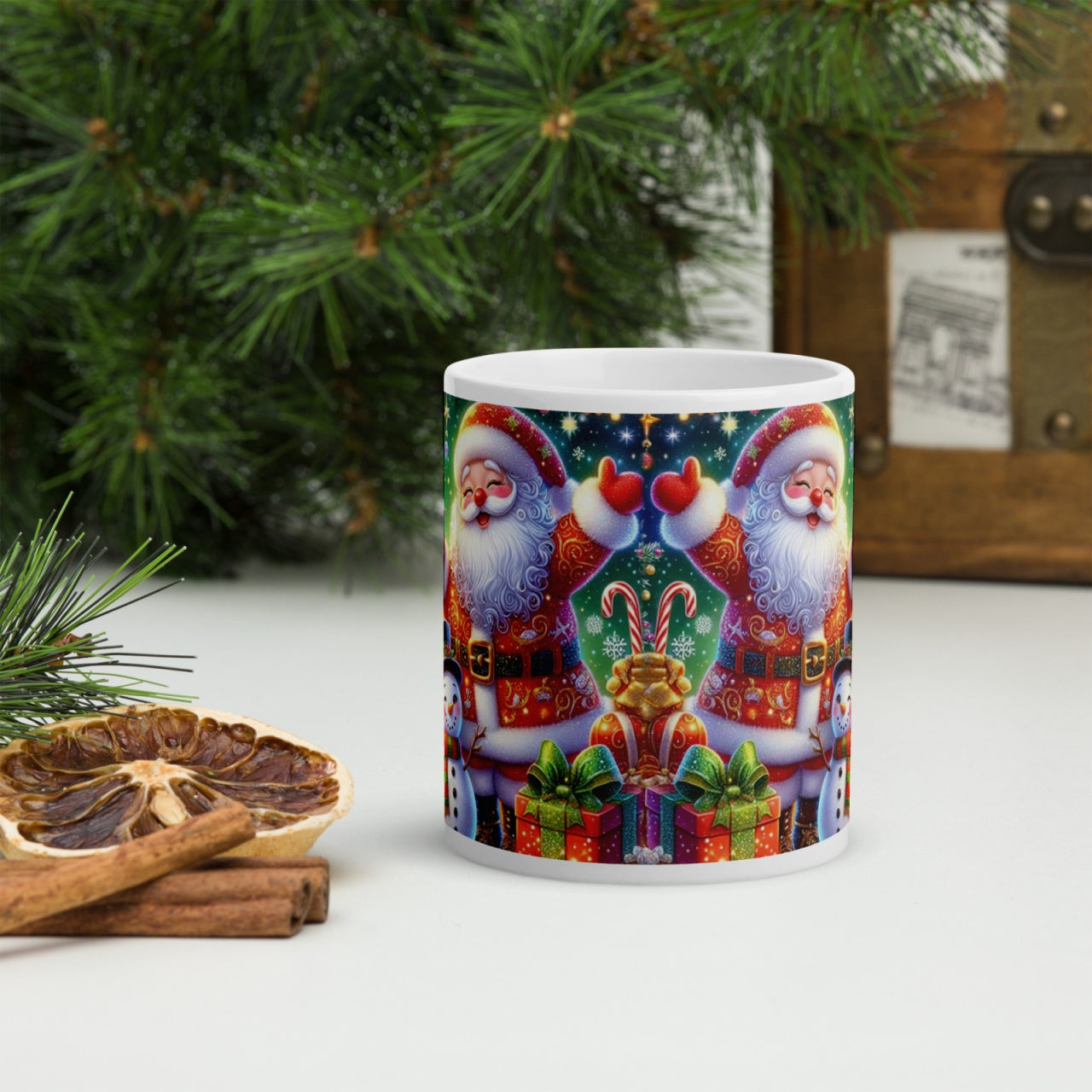 Cana ceramica Craciun 330 ml (11 oz) , design festiv, rezistenta