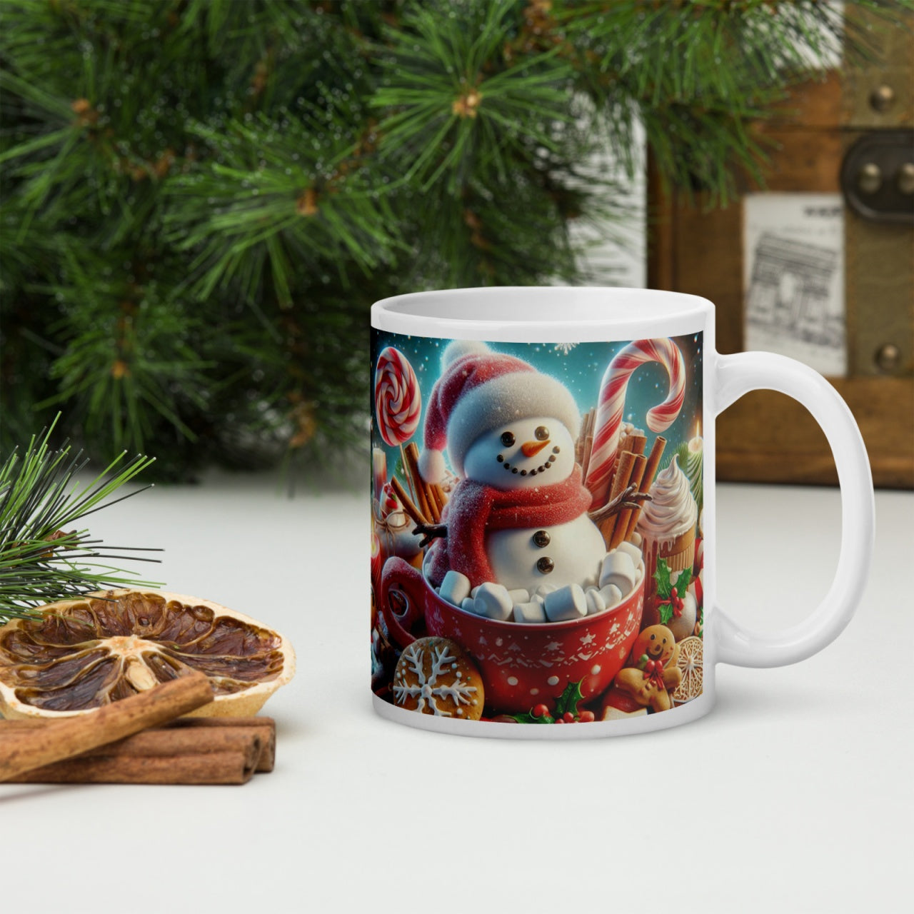 Cana ceramica Craciun 330 ml (11 oz) , design festiv, rezistenta