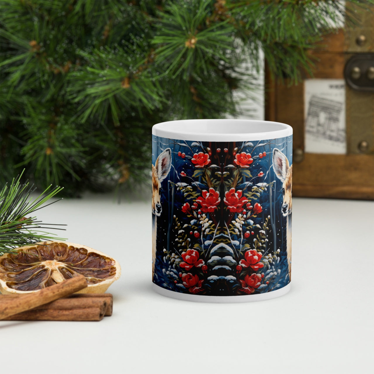 Cana ceramica Craciun 330 ml (11 oz) , design festiv, rezistenta