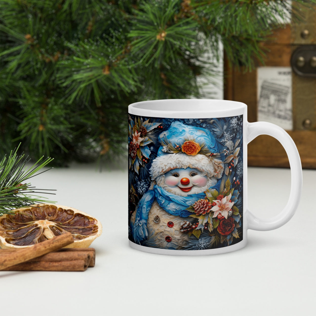 Cana ceramica Craciun 330 ml (11 oz) , design festiv, rezistenta