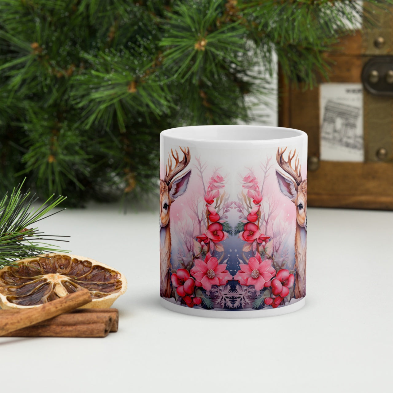 Cana ceramica Craciun 330 ml (11 oz) , design festiv, rezistenta