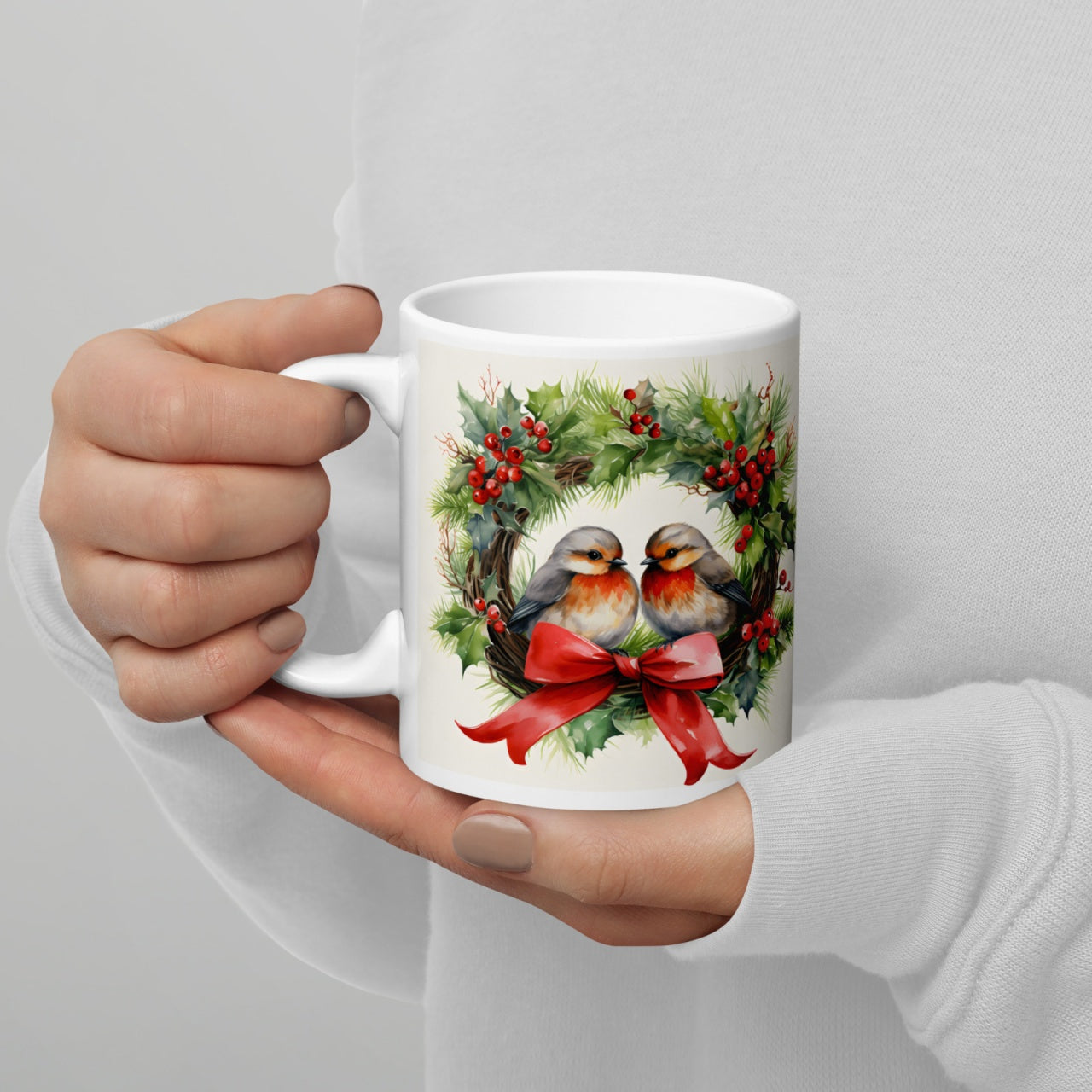Cana ceramica Craciun 330 ml (11 oz) , design festiv, rezistenta