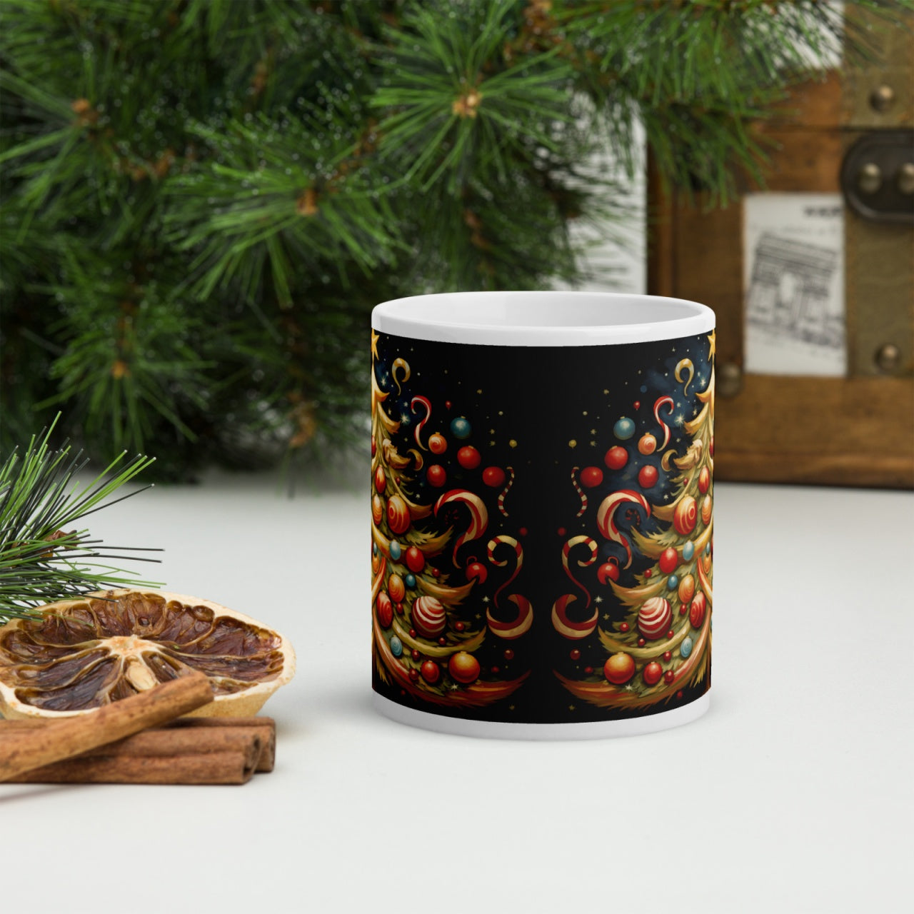 Cana ceramica Craciun 330 ml (11 oz) , design festiv, rezistenta