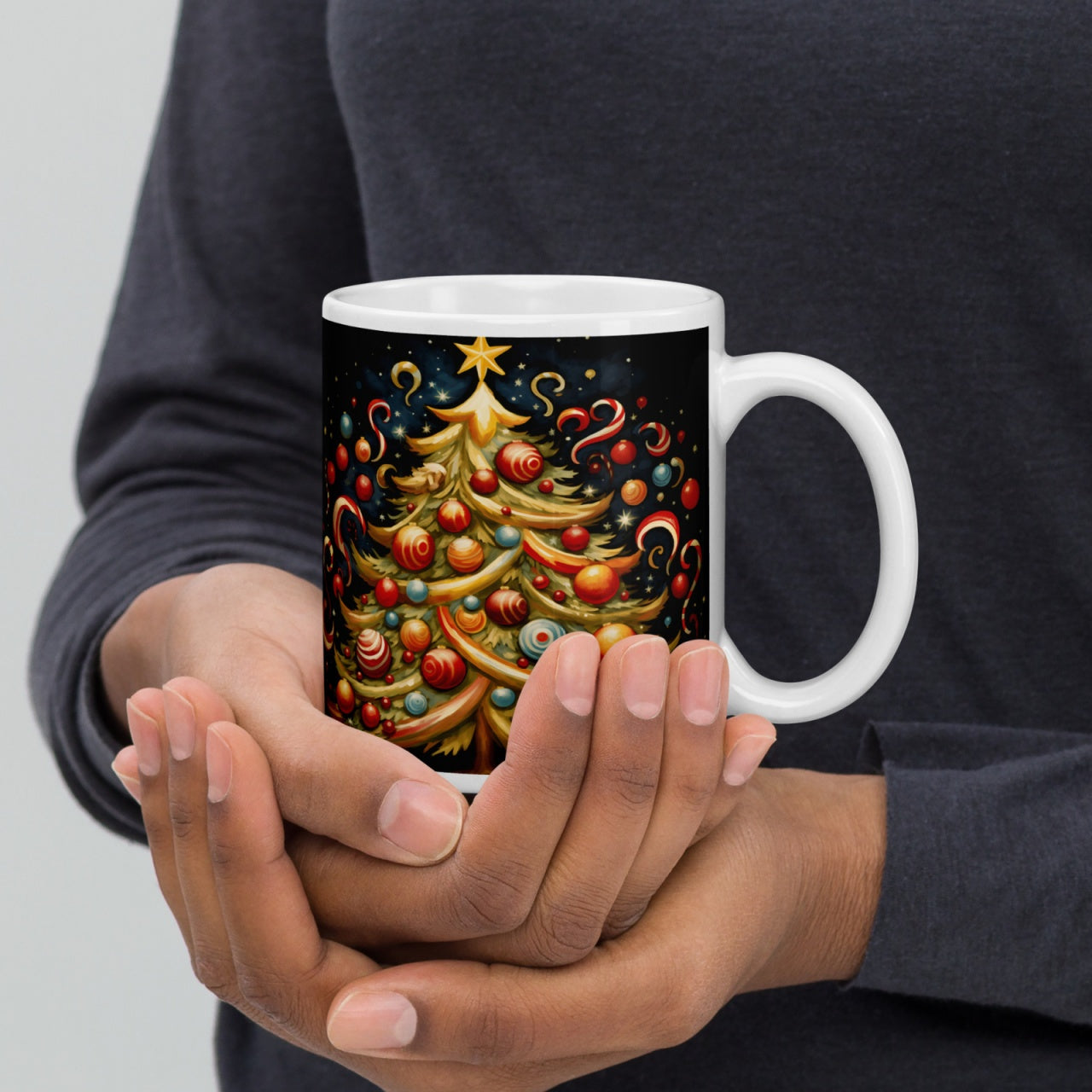 Cana ceramica Craciun 330 ml (11 oz) , design festiv, rezistenta