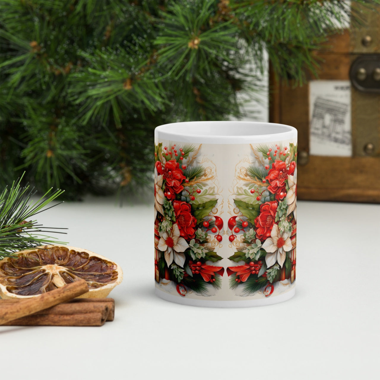Cana ceramica Craciun 330 ml (11 oz) , design festiv, rezistenta