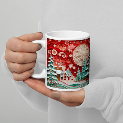 Cana ceramica Craciun 330 ml (11 oz) , design festiv, rezistenta