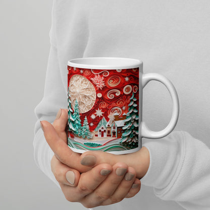 Cana ceramica Craciun 330 ml (11 oz) , design festiv, rezistenta