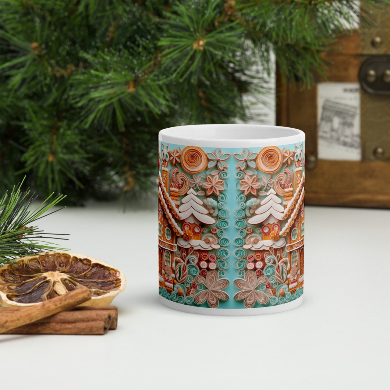Cana ceramica Craciun 330 ml (11 oz) , design festiv, rezistenta