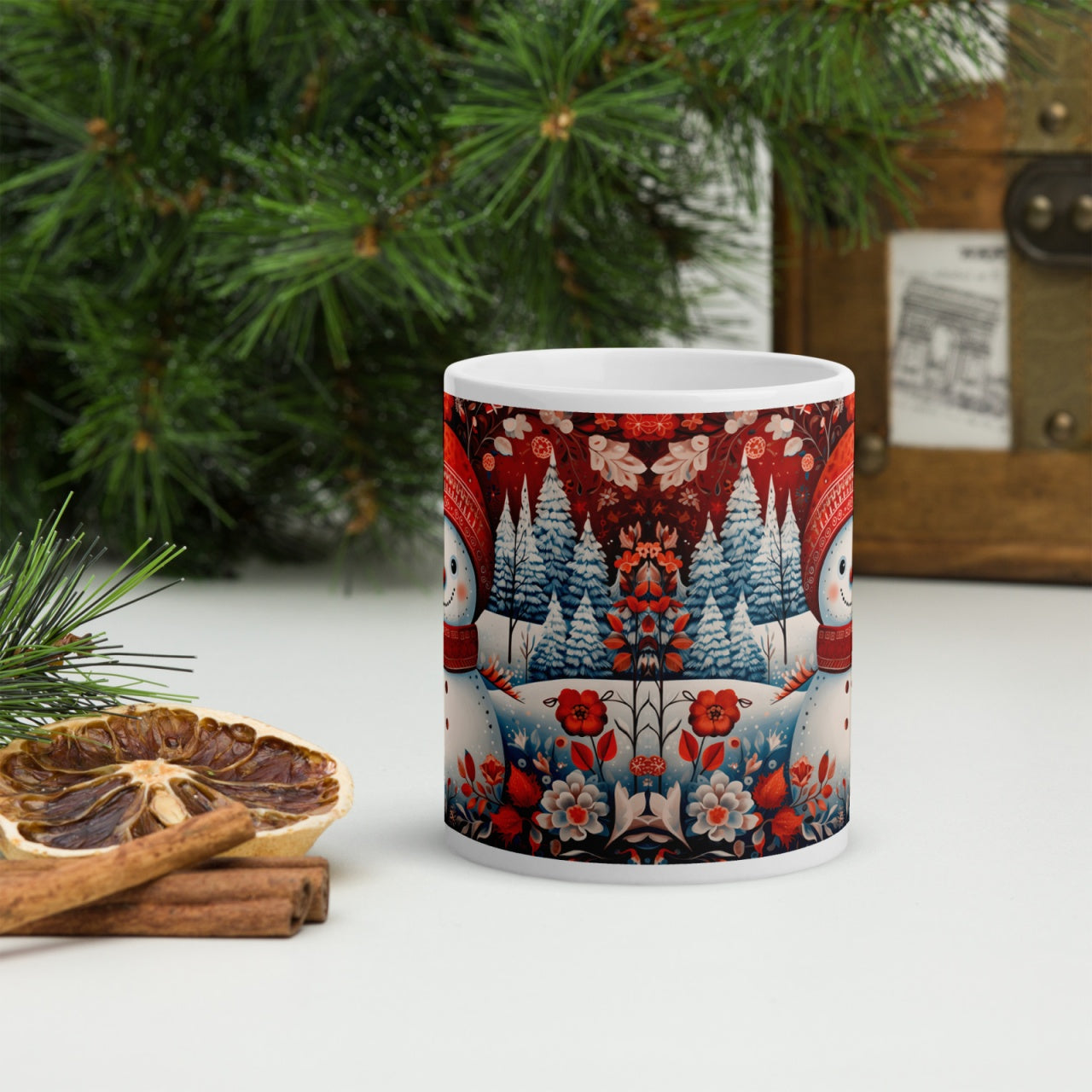 Cana ceramica Craciun 330 ml (11 oz) , design festiv, rezistenta