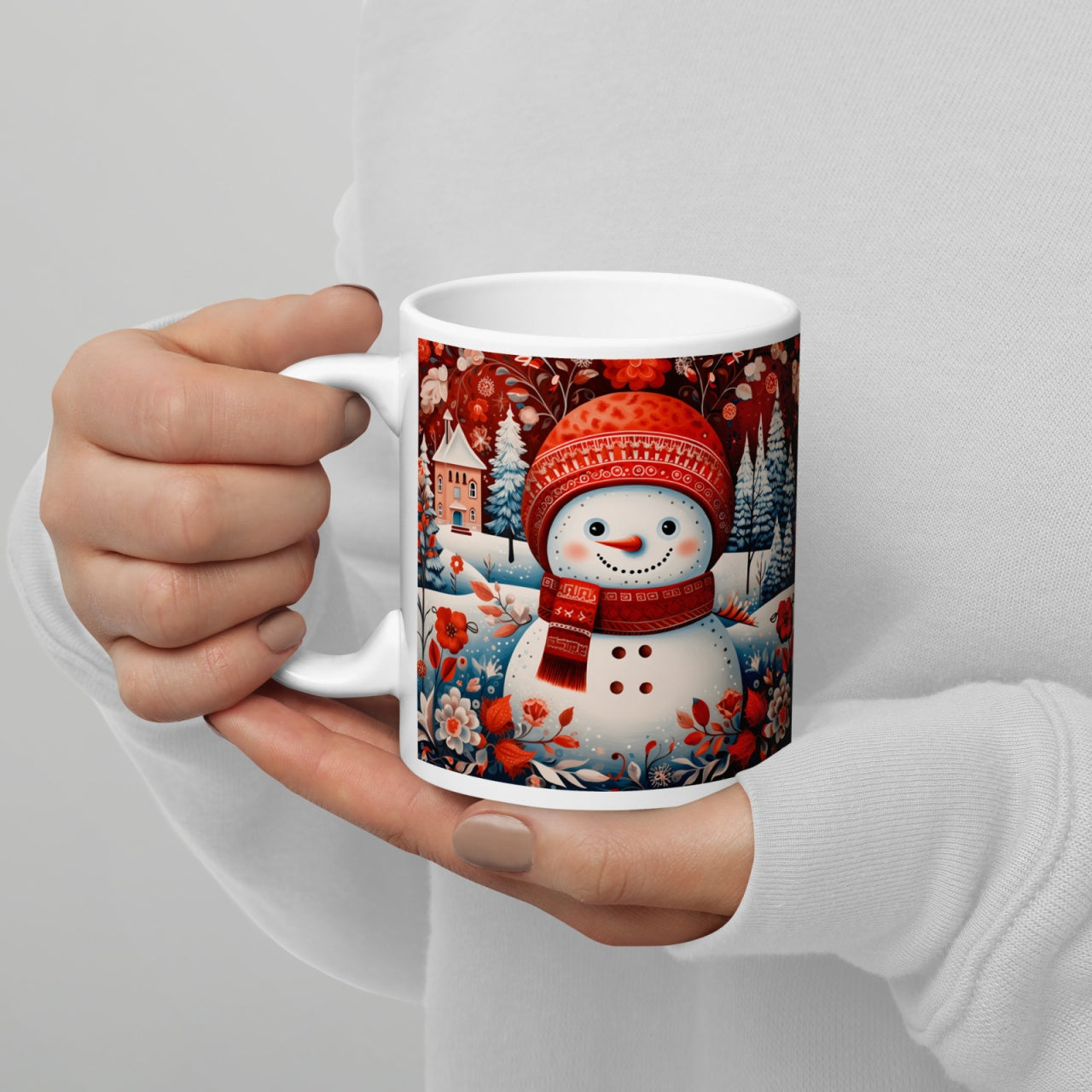 Cana ceramica Craciun 330 ml (11 oz) , design festiv, rezistenta