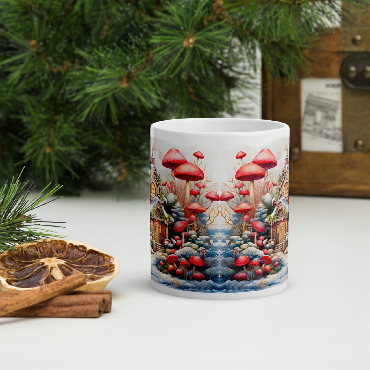 Cana ceramica Craciun 330 ml (11 oz) , design festiv, rezistenta