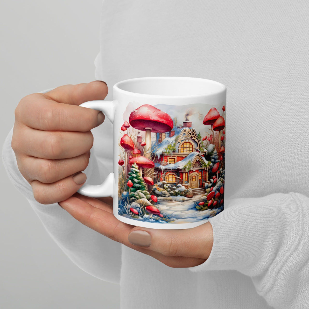 Cana ceramica Craciun 330 ml (11 oz) , design festiv, rezistenta