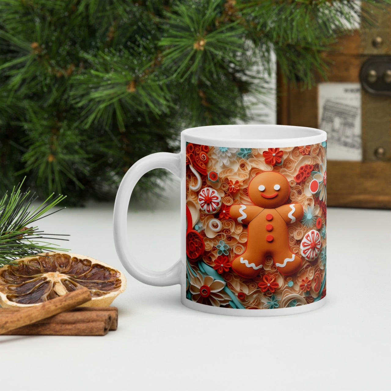 Cana ceramica Craciun 330 ml (11 oz) , design festiv, rezistenta
