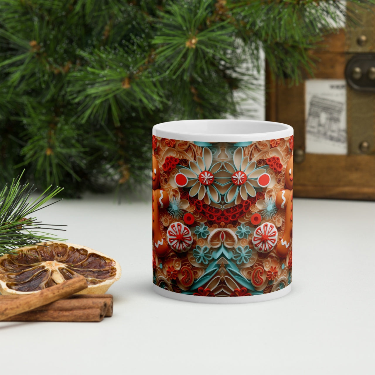 Cana ceramica Craciun 330 ml (11 oz) , design festiv, rezistenta