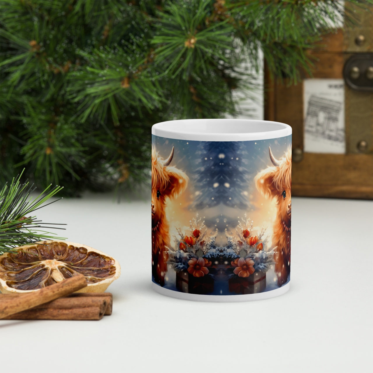 Cana ceramica Craciun 330 ml (11 oz) , design festiv, rezistenta