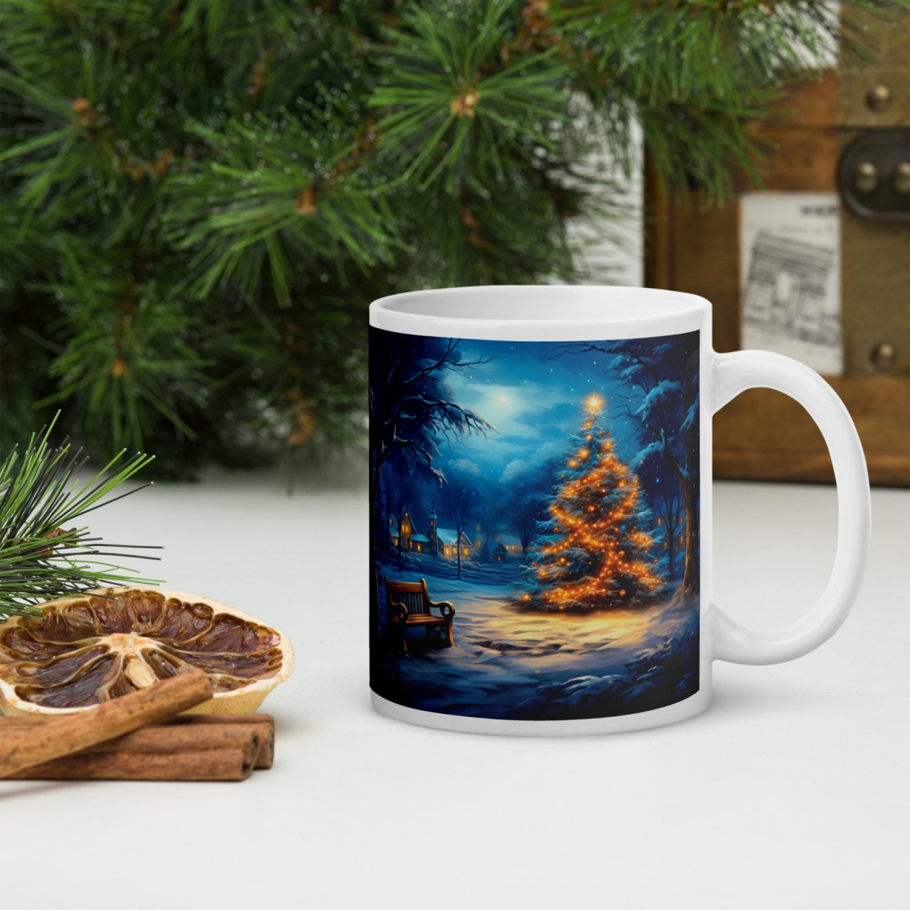 Cana ceramica Craciun 330 ml (11 oz) , design festiv, rezistenta