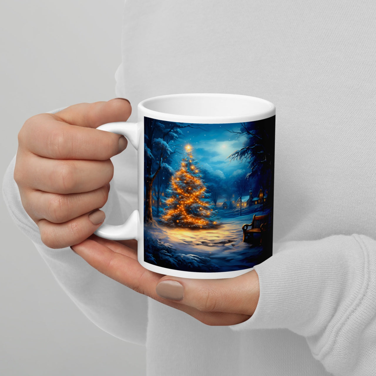 Cana ceramica Craciun 330 ml (11 oz) , design festiv, rezistenta