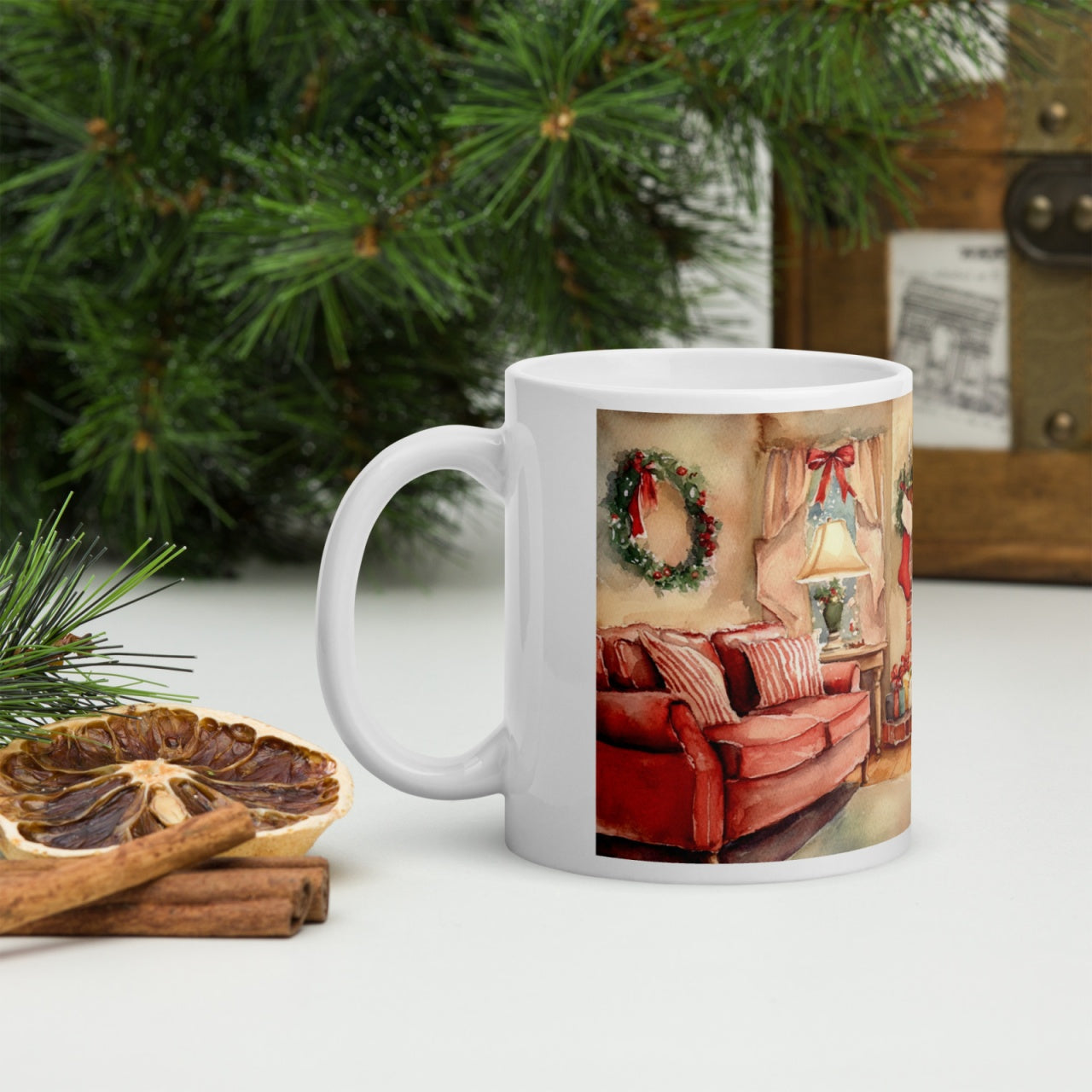 Cana ceramica Craciun 330 ml (11 oz) , design festiv, rezistenta
