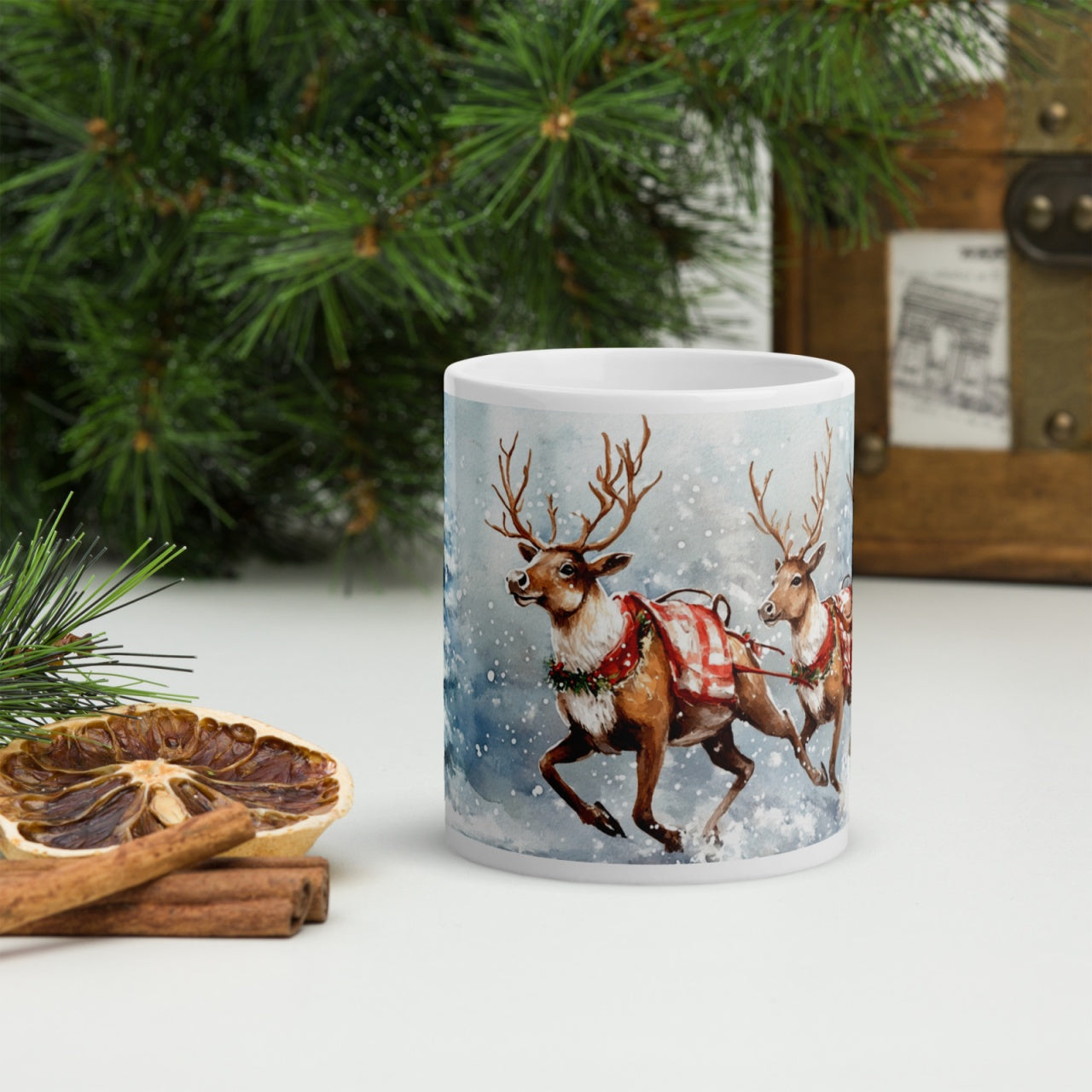 Cana ceramica Craciun 330 ml (11 oz) , design festiv, rezistenta