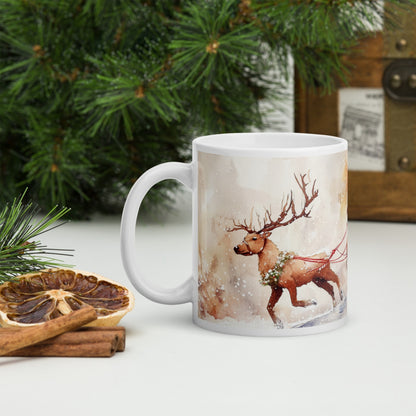 Cana ceramica Craciun 330 ml (11 oz) , design festiv, rezistenta