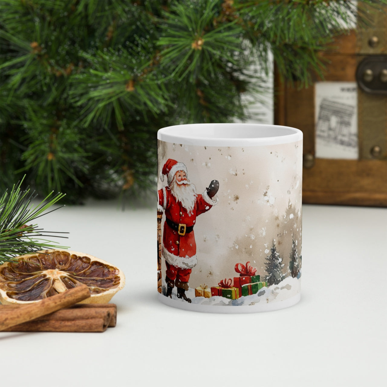 Cana ceramica Craciun 330 ml (11 oz) , design festiv, rezistenta
