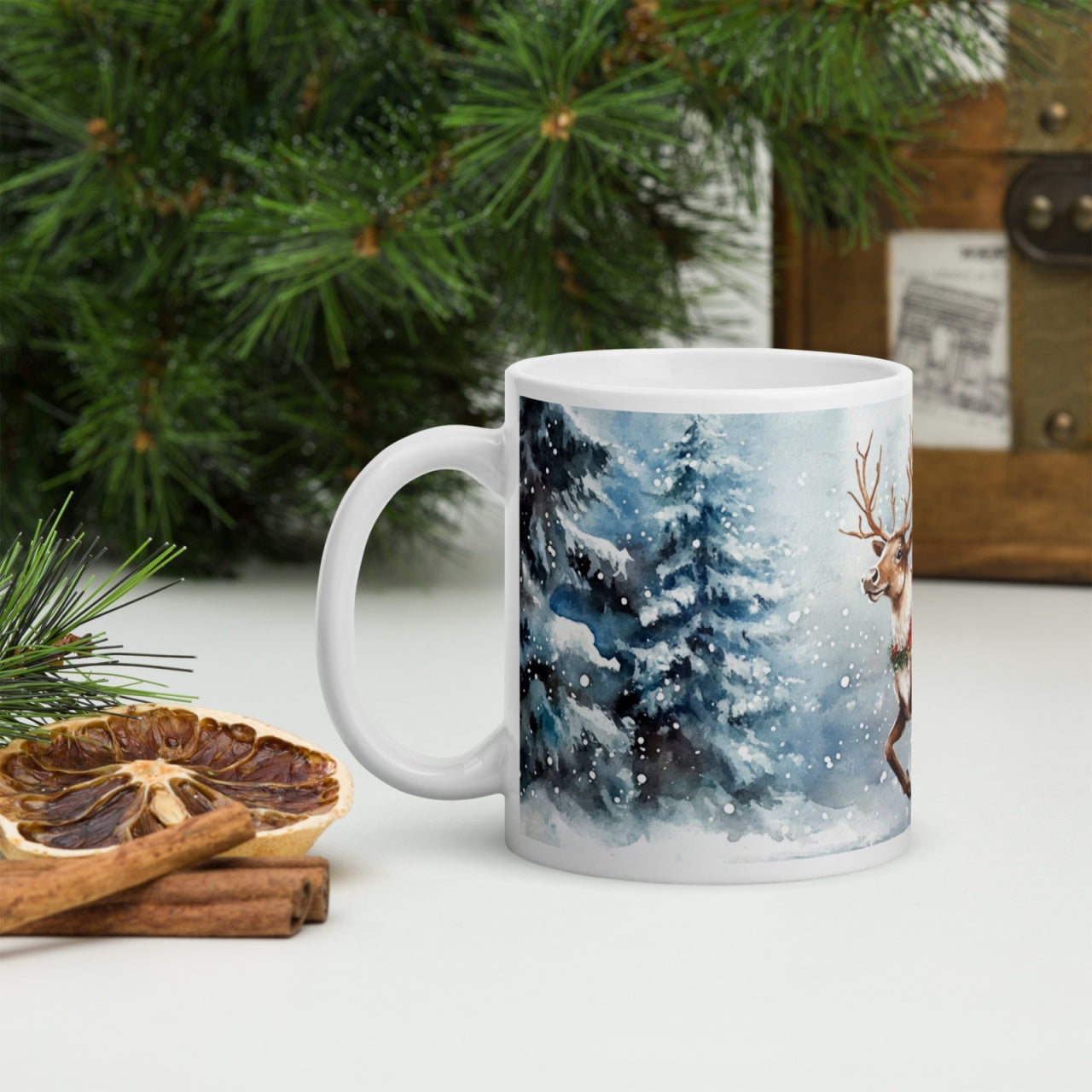 Cana ceramica Craciun 330 ml (11 oz) , design festiv, rezistenta