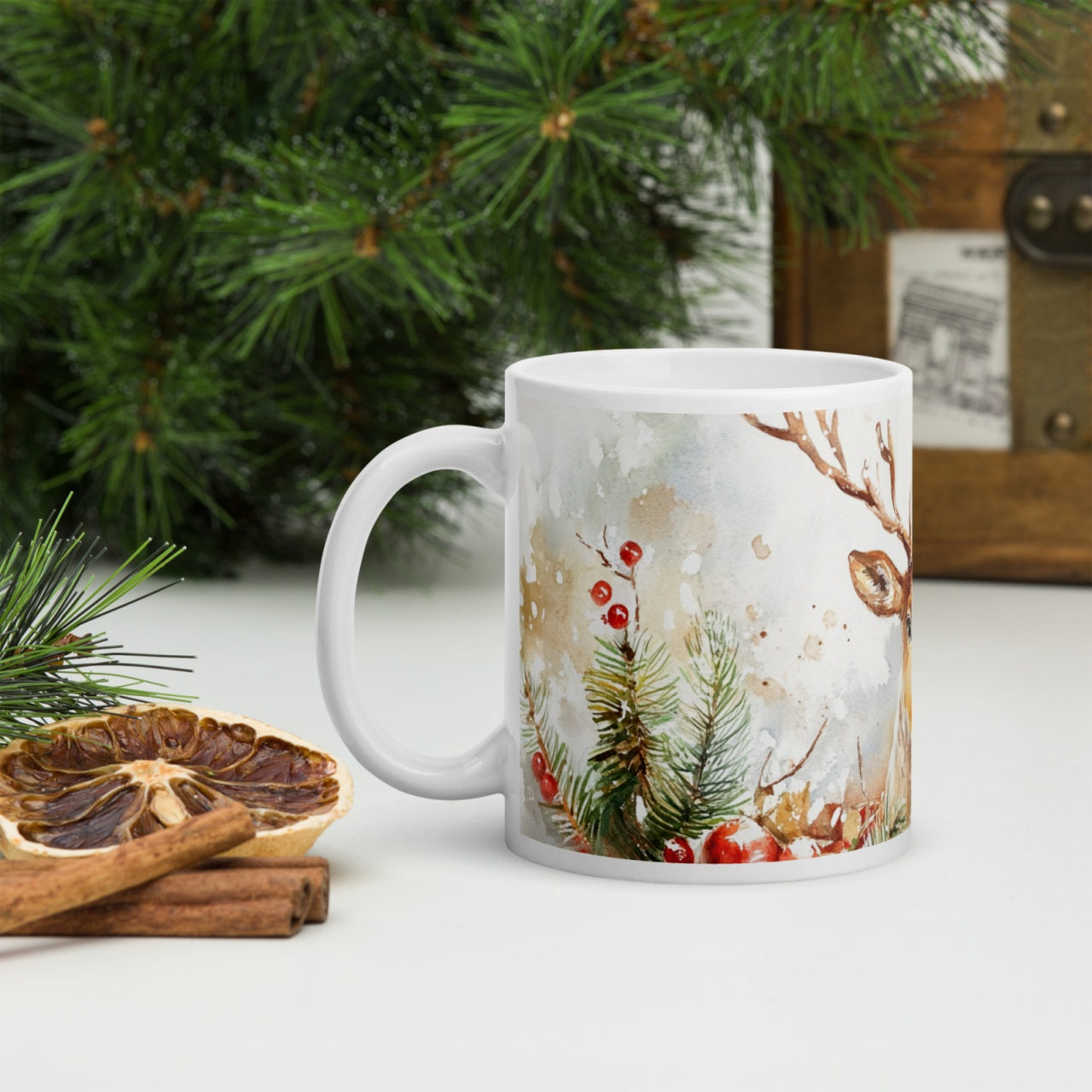 Cana ceramica Craciun 330 ml (11 oz) , design festiv, rezistenta