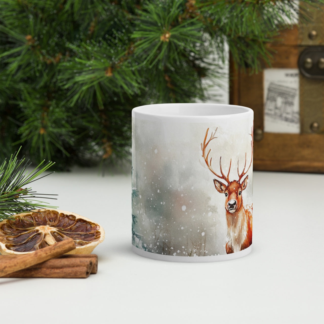 Cana ceramica Craciun 330 ml (11 oz) , design festiv, rezistenta
