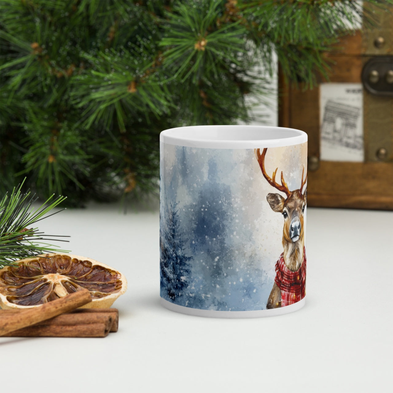 Cana ceramica Craciun 330 ml (11 oz) , design festiv, rezistenta