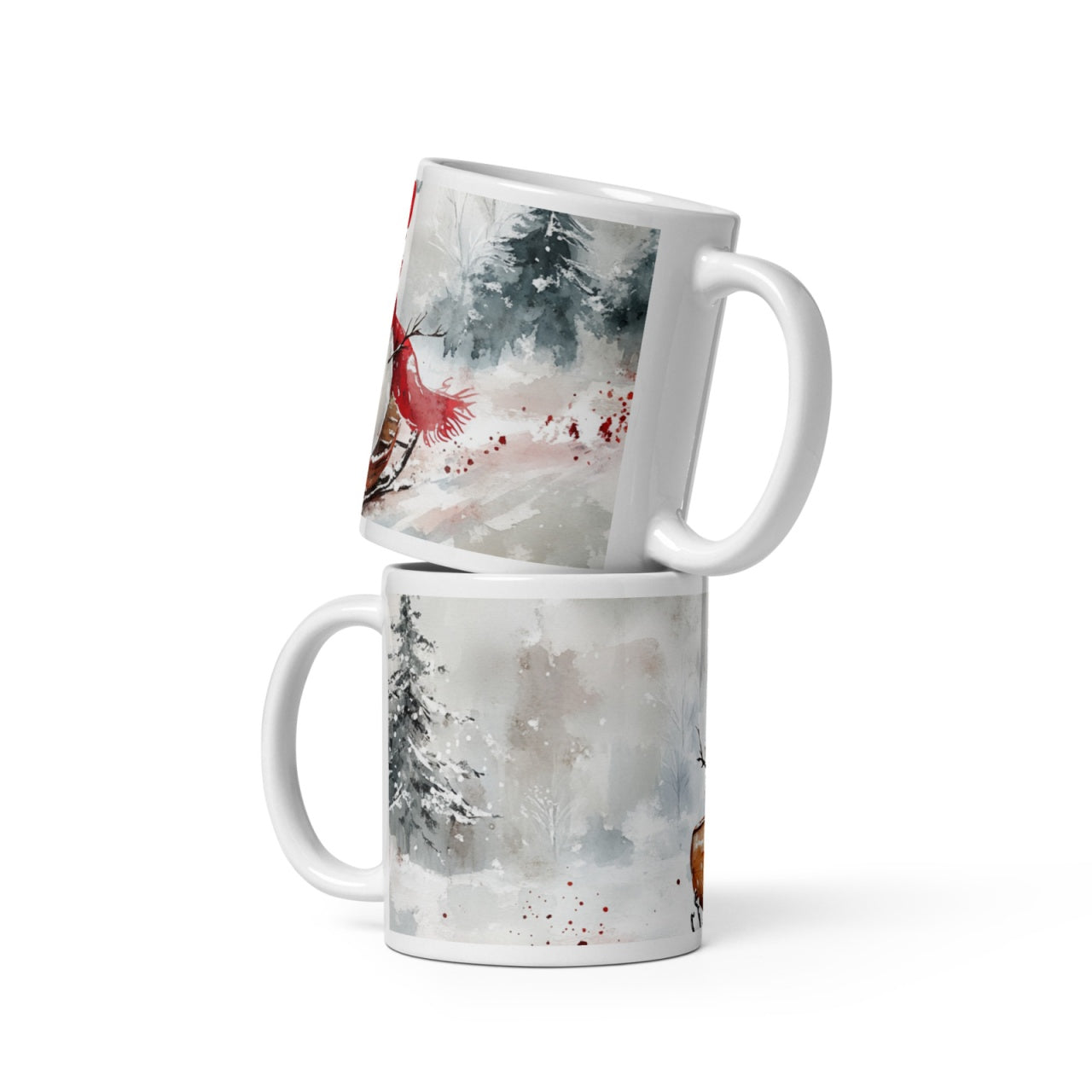 Cana ceramica Craciun 330 ml (11 oz) , design festiv, rezistenta