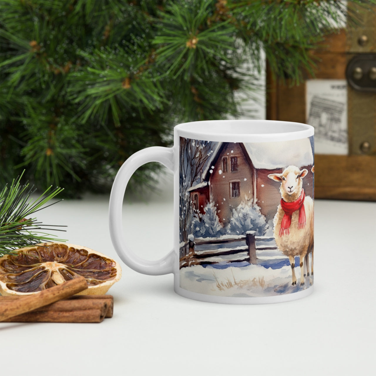 Cana ceramica Craciun 330 ml (11 oz) , design festiv, rezistenta