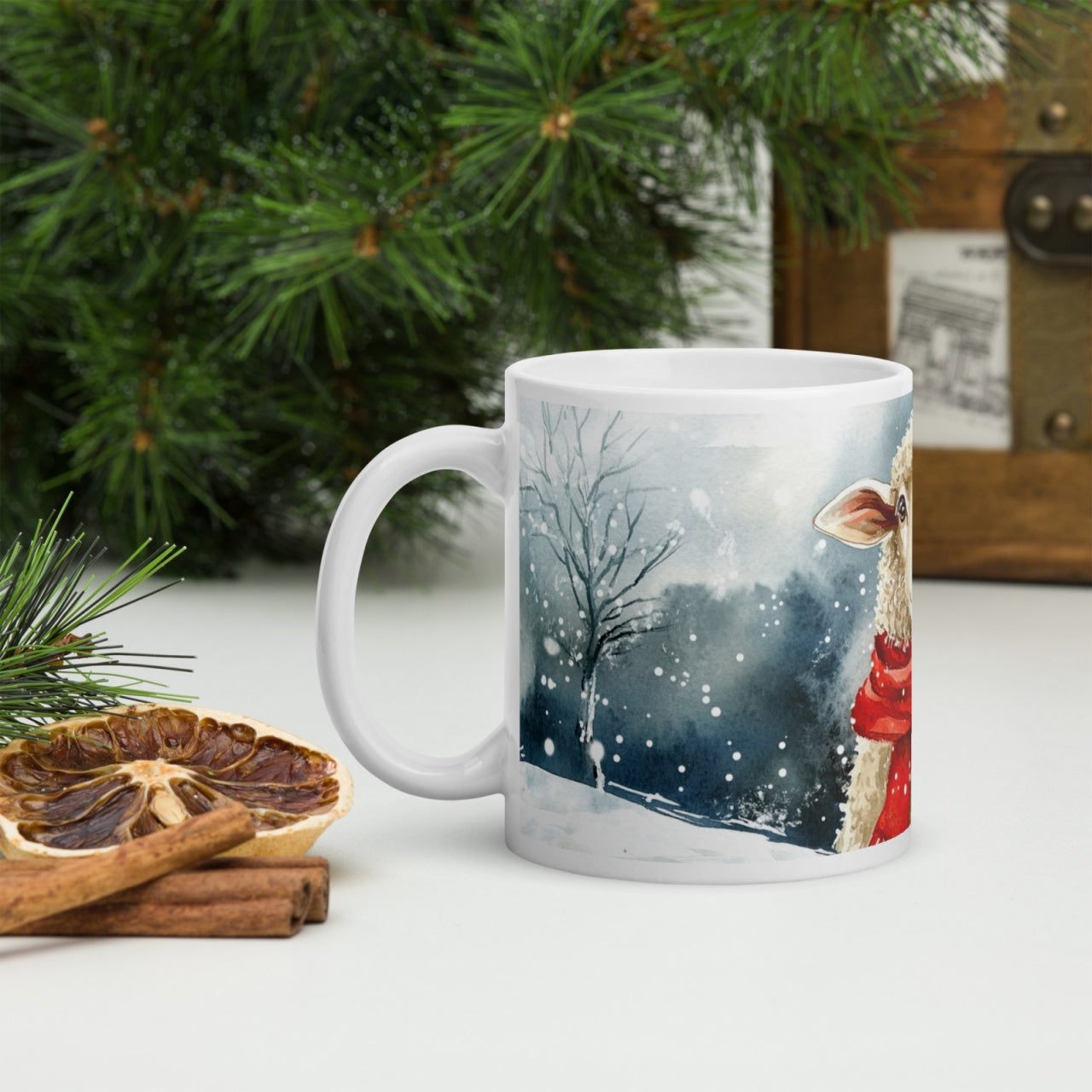 Cana ceramica Craciun 330 ml (11 oz) , design festiv, rezistenta