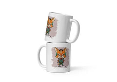 Cana ceramica cu ilustratie simbolica , Design inedit si expresiv , 330 ml