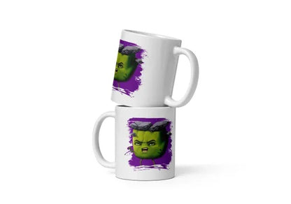 Cana ceramica cu ilustratie simbolica , Design inedit si expresiv , 330 ml