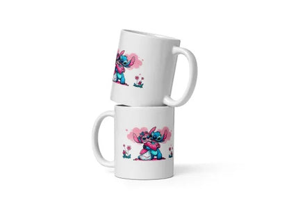 Cana ceramica cu ilustratie simbolica , Design inedit si expresiv , 330 ml