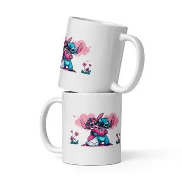Cana ceramica cu ilustratie simbolica , Design inedit si expresiv , 330 ml