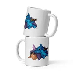 Cana ceramica cu ilustratie simbolica , Design inedit si expresiv , 330 ml
