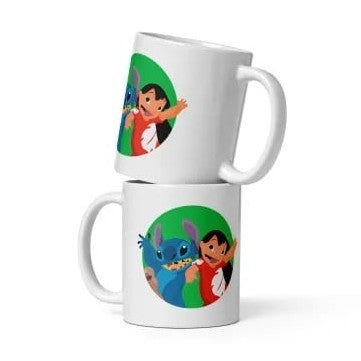 Cana ceramica cu ilustratie simbolica , Design inedit si expresiv , 330 ml