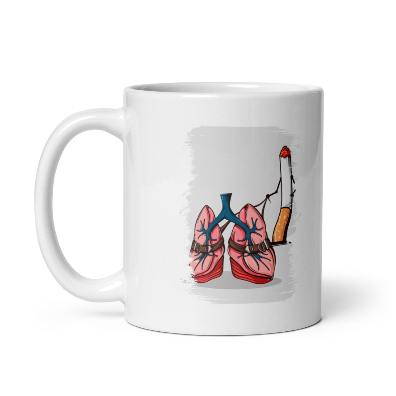 Cana ceramica cu ilustratie simbolica , Design inedit si expresiv , 330 ml