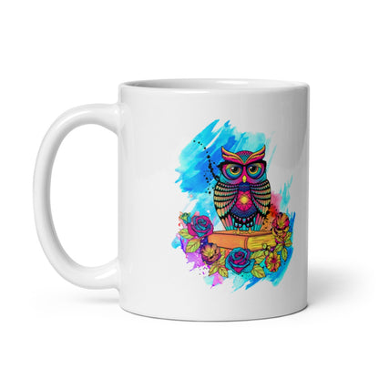 Cana ceramica cu ilustratie simbolica , Design inedit si expresiv , 330 ml
