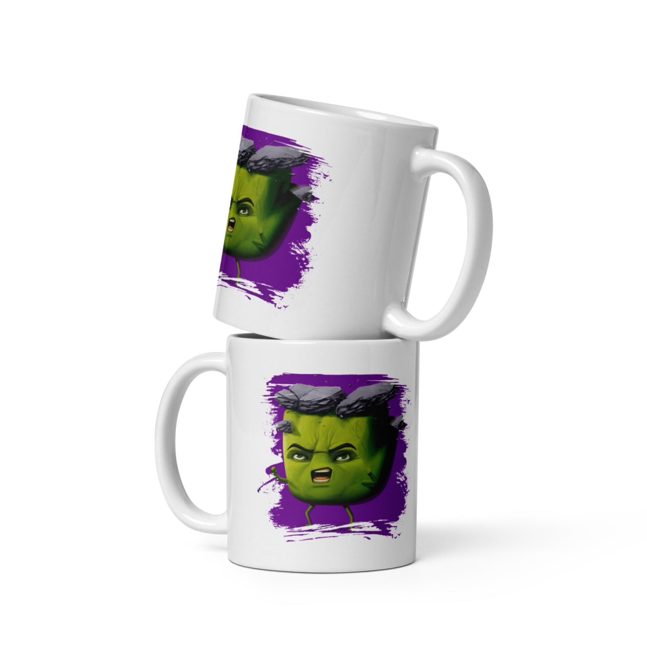 Cana ceramica cu ilustratie simbolica , Design inedit si expresiv , 330 ml
