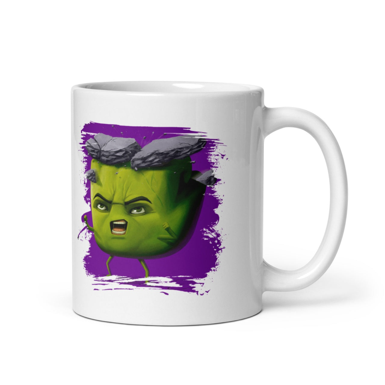 Cana ceramica cu ilustratie simbolica , Design inedit si expresiv , 330 ml