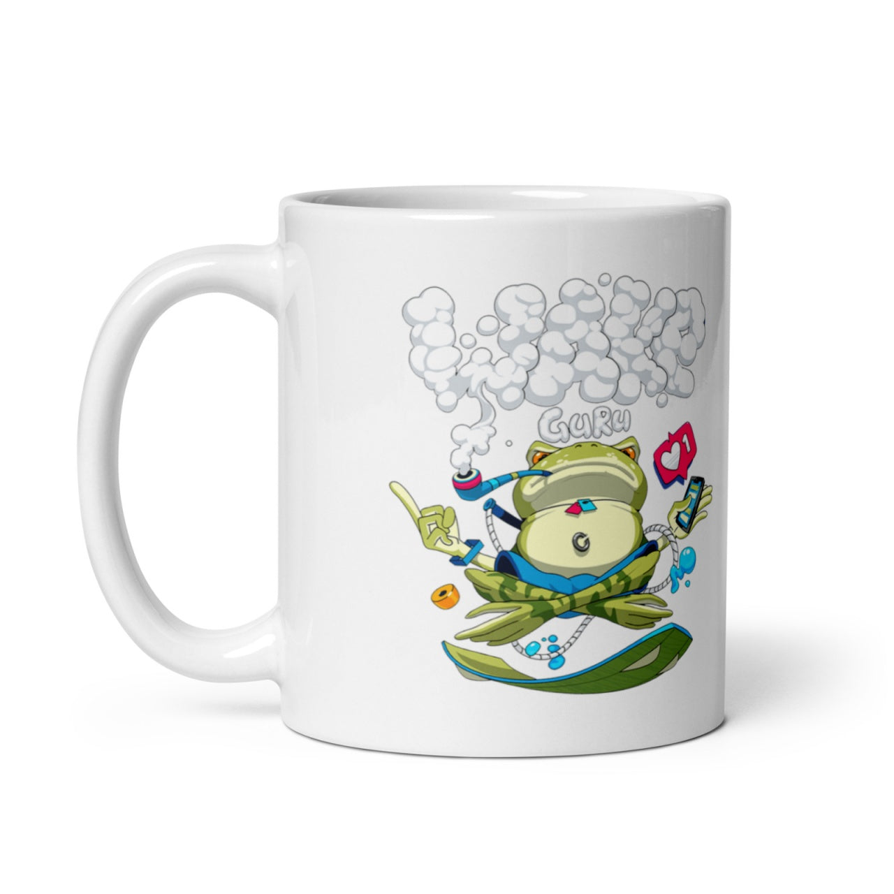 Cana ceramica cu ilustratie simbolica , Design inedit si expresiv , 330 ml