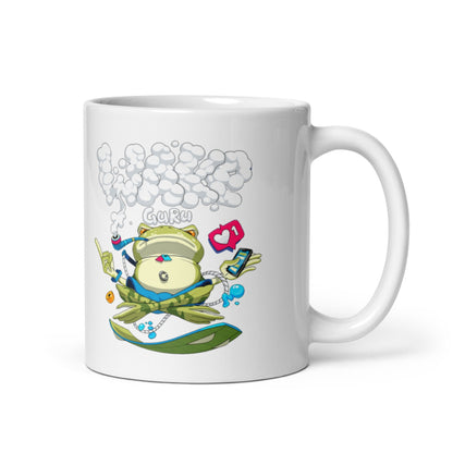 Cana ceramica cu ilustratie simbolica , Design inedit si expresiv , 330 ml